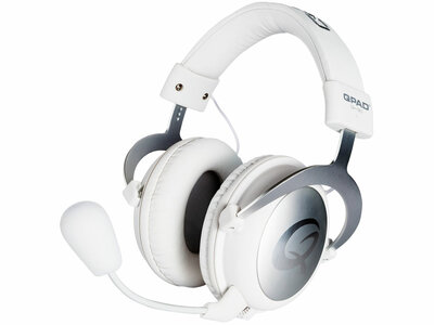 QPad QH-90 Pro Gaming Hi-Fi Headset - Gesloten cups - Wit