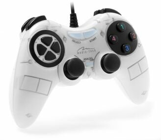 Media-Tech Wired Controller PC + PS3 - Wit + Zwart